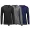 Men's Long Sleeve Waffle-Knit Thermal Henley Shirt 3 Pack